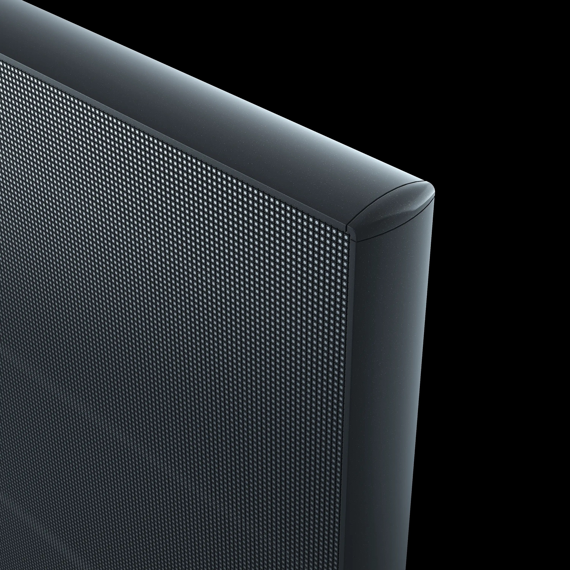 Close-up of the thin edge of an Altitude Cloud LED cabinet