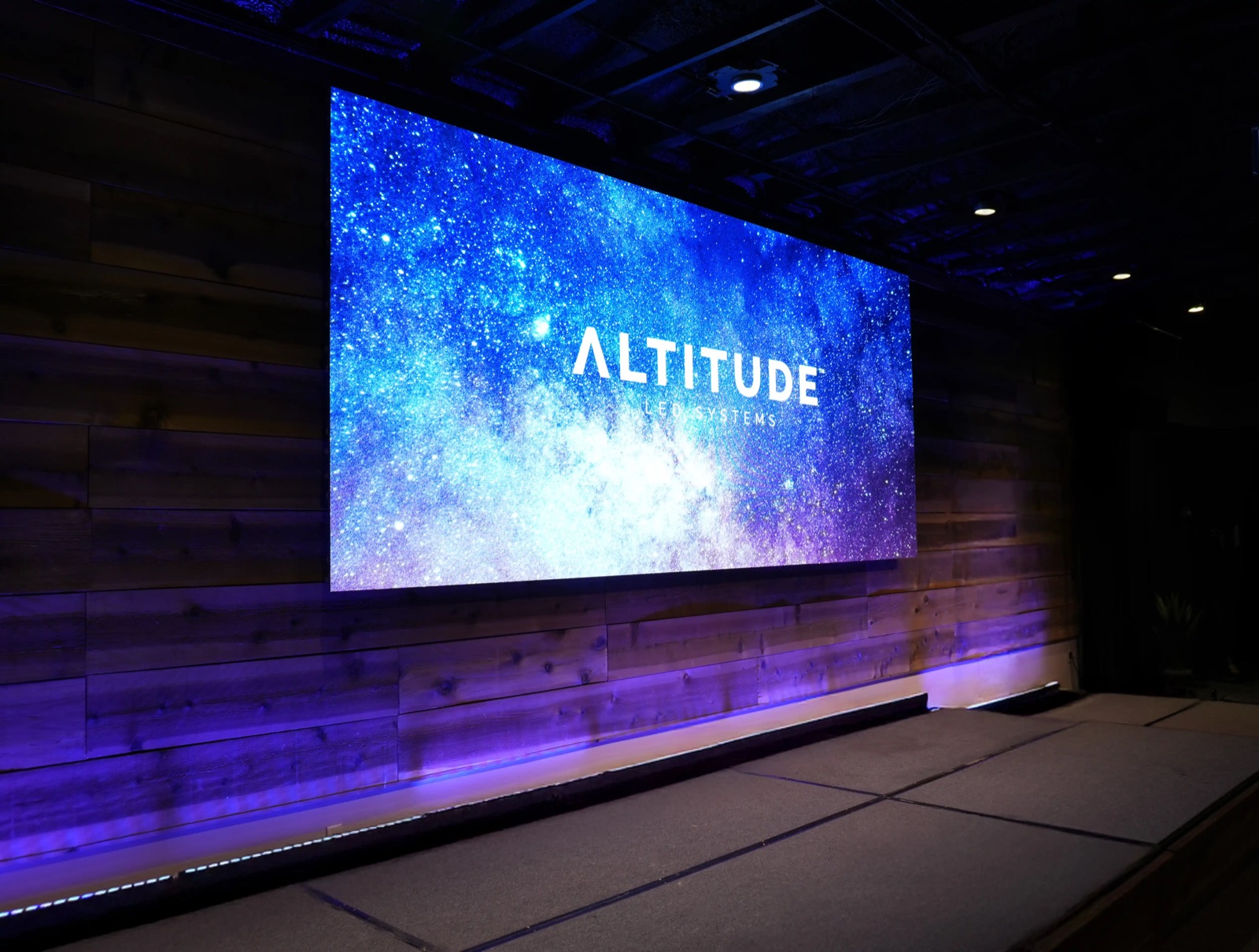 Altitude LED video wall on a church stage