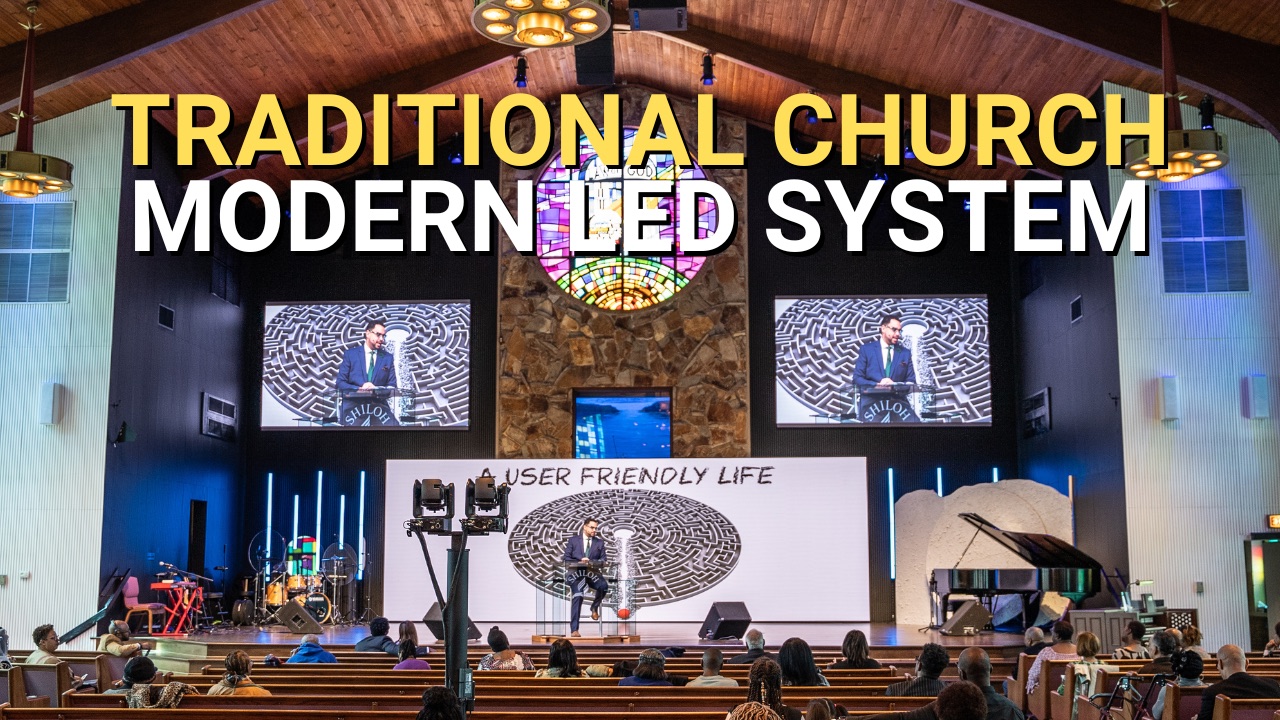 LED Screens in a Traditional Church Sanctuary