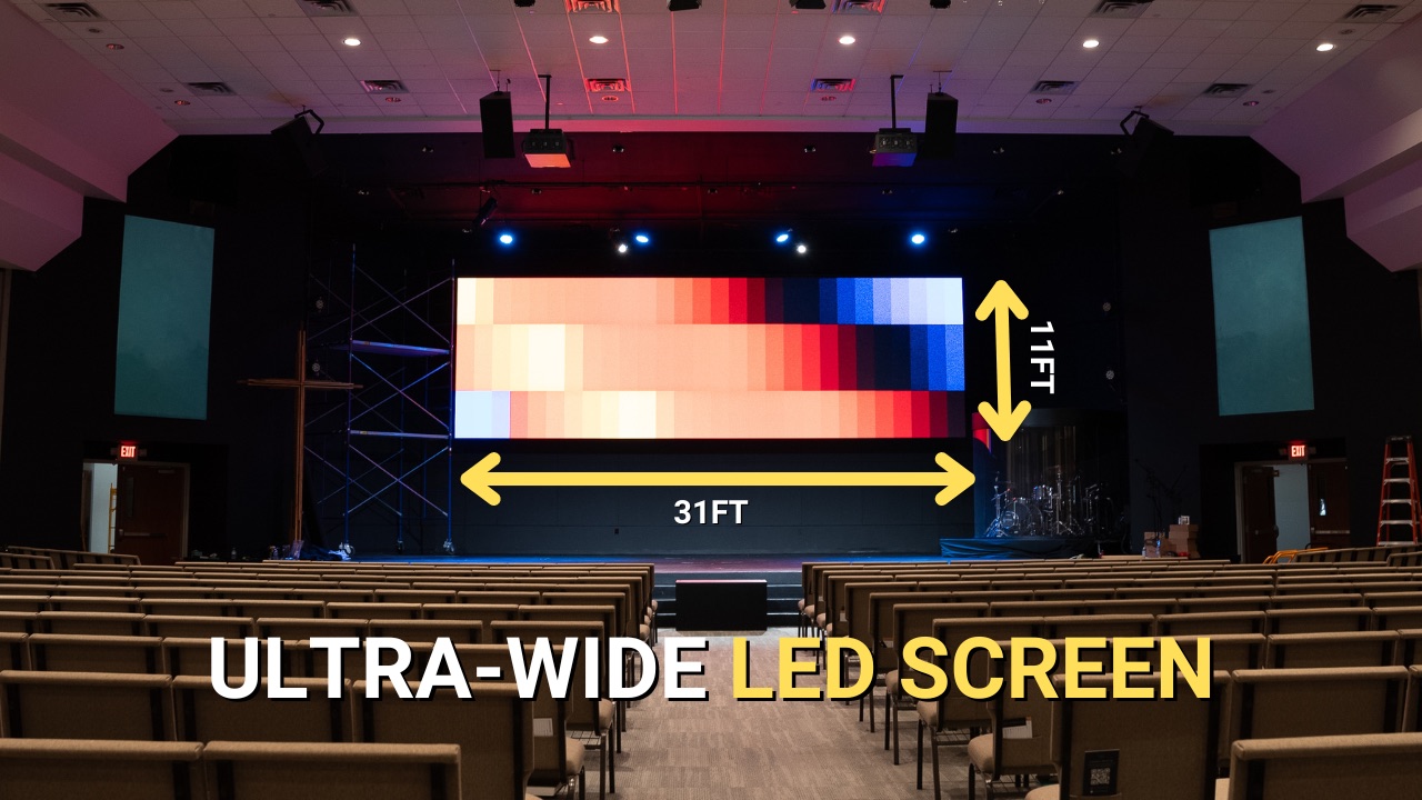 Ultra-Wide LED Screen for Churches